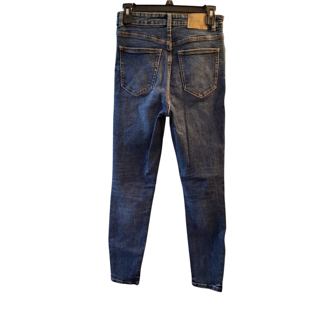 Zara Women's High-Rise Dark Blue Skinny Jeans Size 6 - Picture 4 of 8